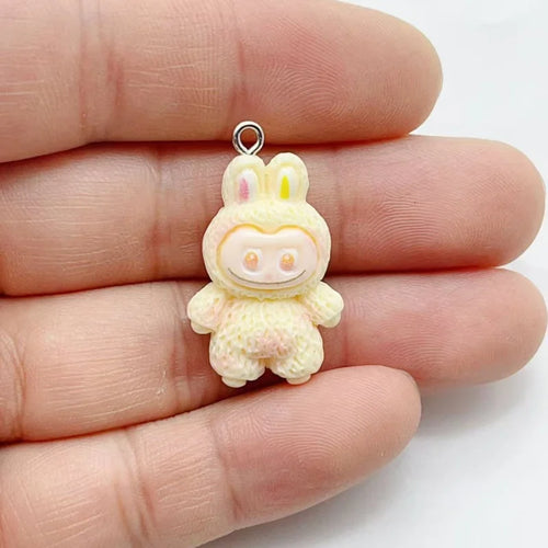10pcs Cartoon Resin Animal Charm Pendant Earrings Keychain Bracelet