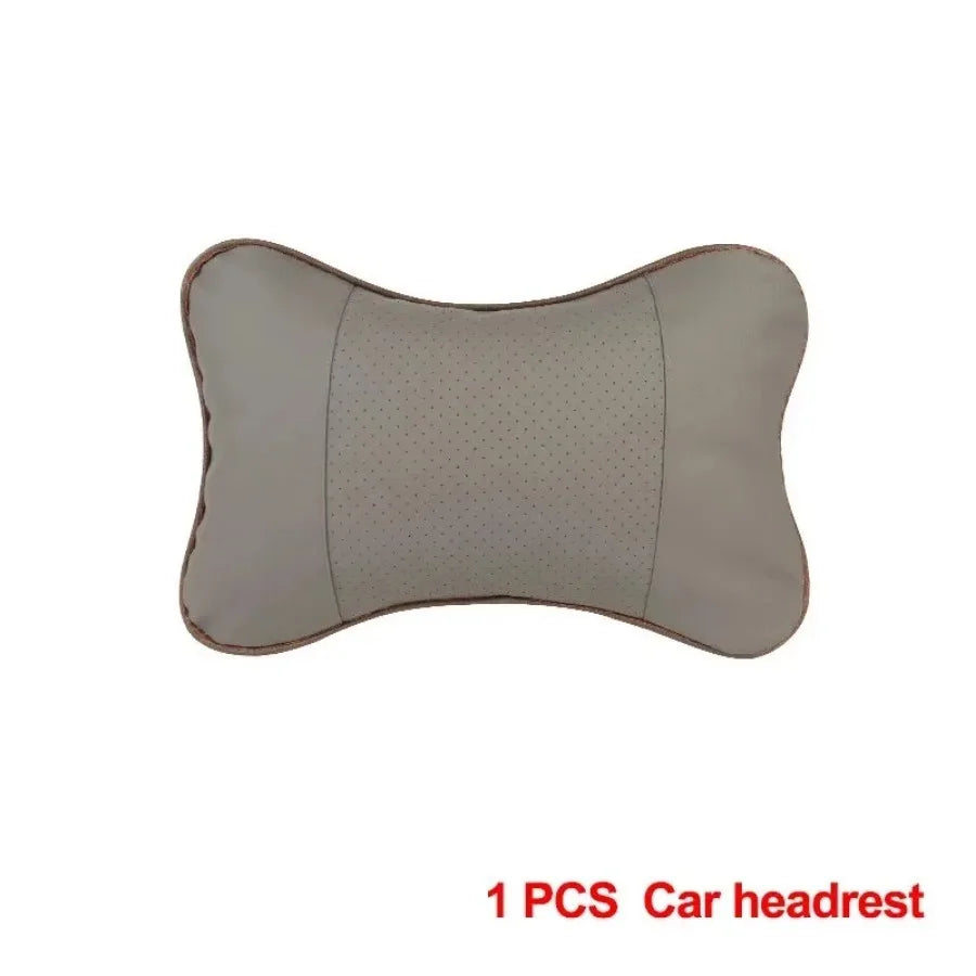 Car Neck Pillows Both Side Pu Leather 1pcs Pack Headrest For Head support