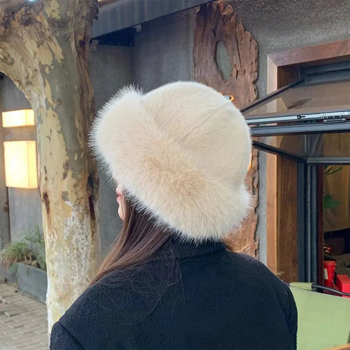 Thicken Plush Warm Fur Hat Women Warm Mongolian Hat Windproof Ear