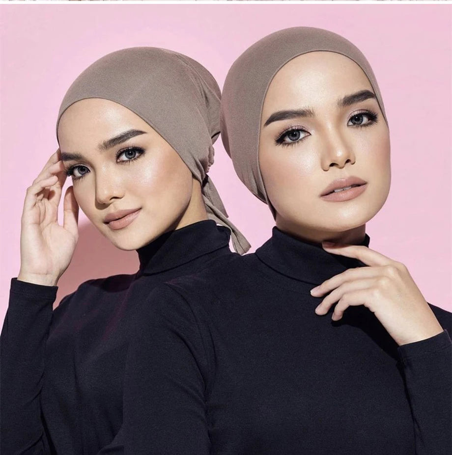 Soft Modal Turban Hat – Inner Hijab Cap & Underscarf
