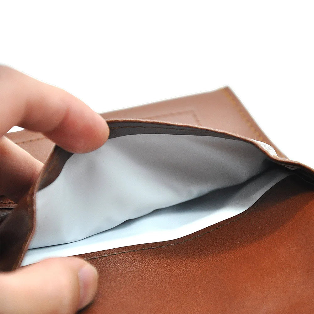 Portable PU Leather Pouch Storage Case – Compact Zip Bag