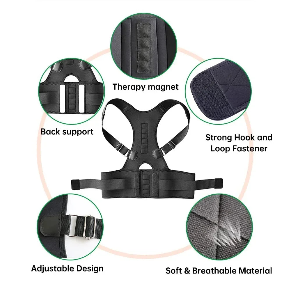 Posture Corrector Support Brace – Shoulder & Back Support Belt