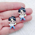 10pcs resin cartoon character jewelry earrings necklaces bracelets