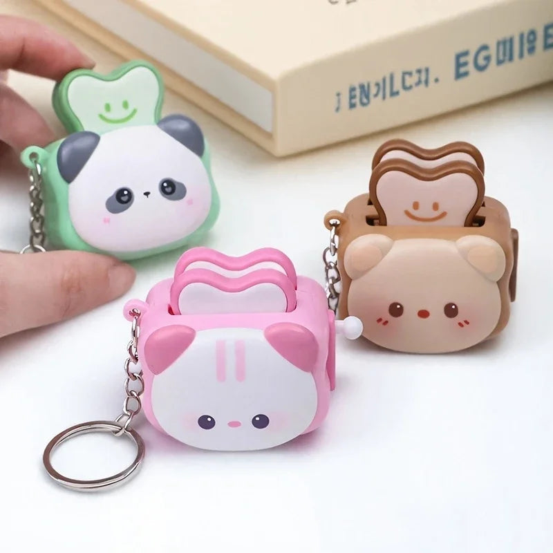 Cute Bread Machine Panda Creative Keychain, Stress-relieving Accessory