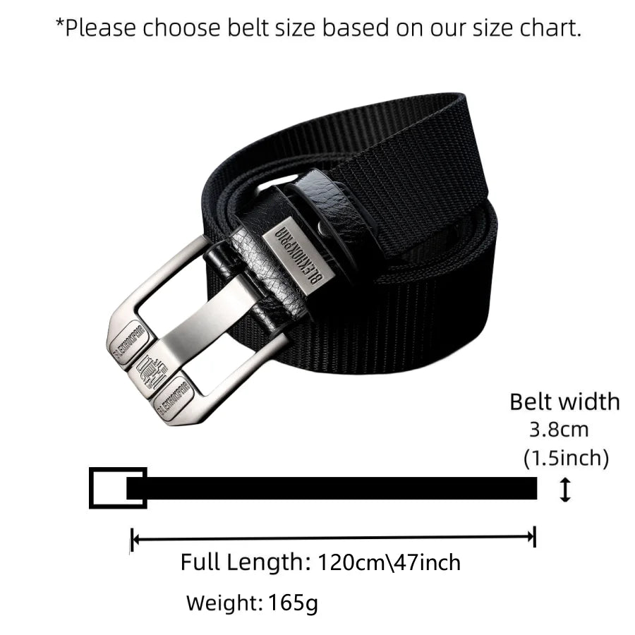 Men Pin Buckle Belt Canvas Belt Men'Fashion Nylon Belt, Jeans Belt,