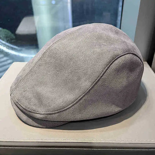 Unisex British Style Winter Beret Hat Women Fashion Outdoor Warm Solid