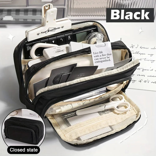 A Large-capacity Multi-layers Pencil Case Simple Multi-purpose Student