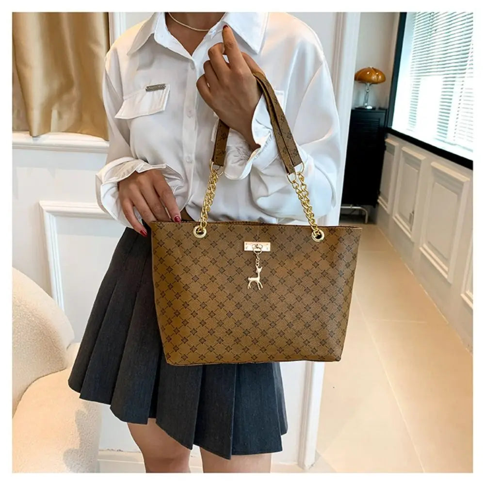 Women Luxury Design Tote Bag Large Capacity Handbag Printing Shoulder
