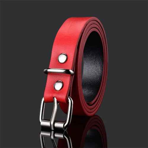 Children PU Leather Belts Boys Girls Kid Waist Strap Waistband Metal