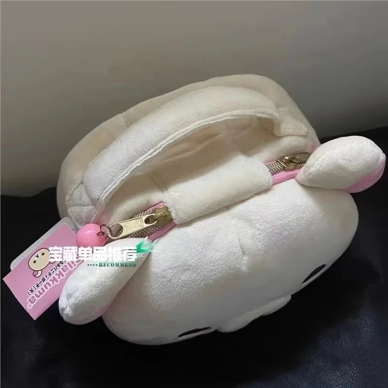 New Cute Rilakkuma Bear Girl Plush Elliptical Stereoscopic Makeup Bag