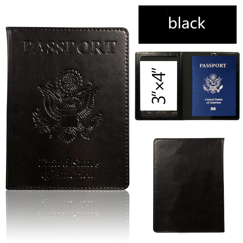 Travel Documents Holder Cover Wallet Travel Essentials RFID Blocking Leather
