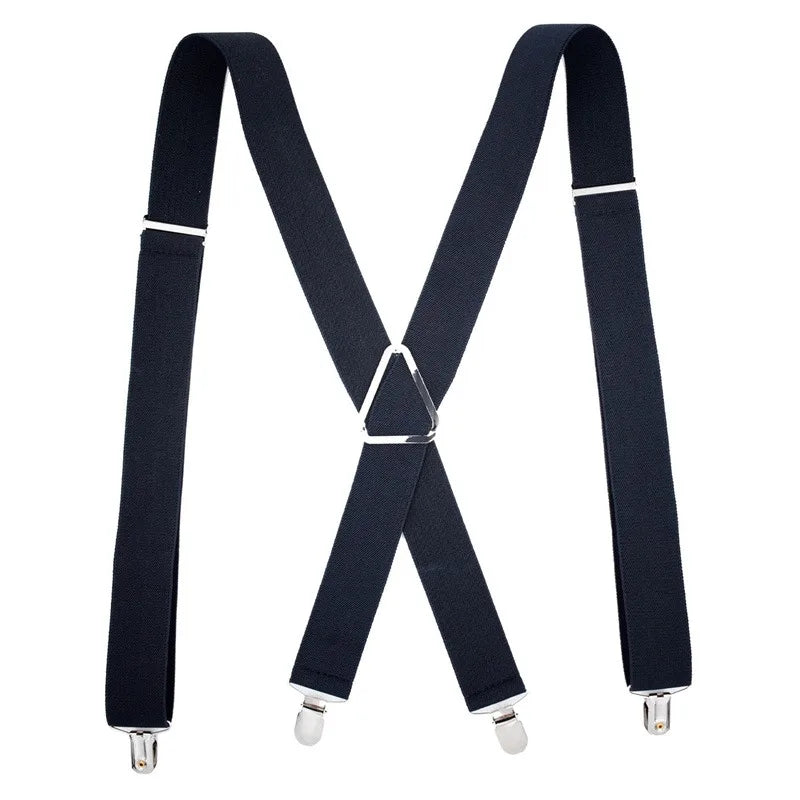 Men Work Heavy Duty Suspenders Adjustable Elastic Trouser Braces Belt