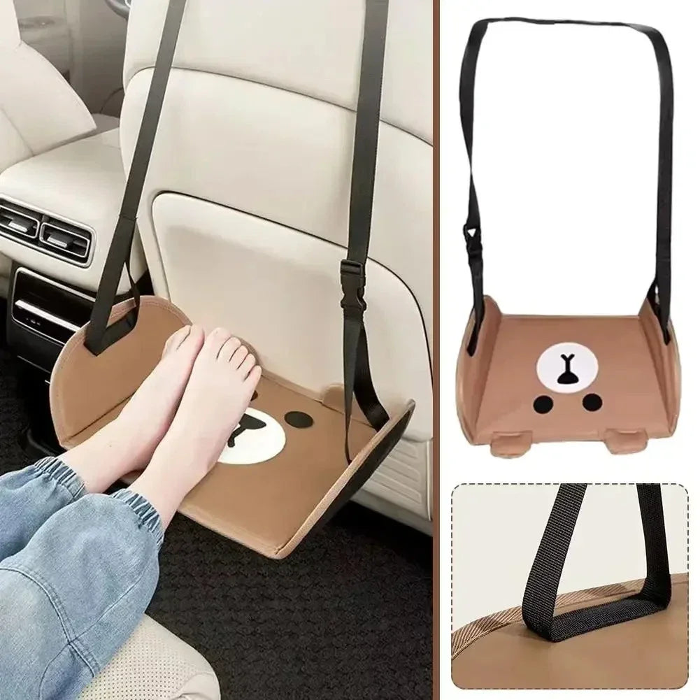 Portable Car Travel Foot Rest Mat Adjustable Backseat Suspension