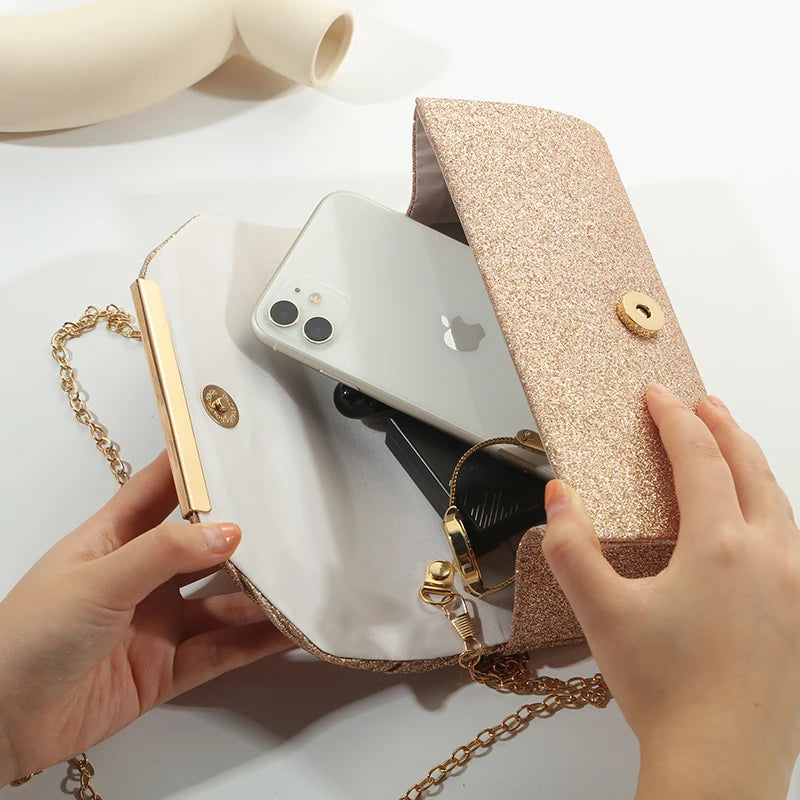 Fashion Elegant Clutch Bag New Hot Selling Chain Dinner Bag Bride