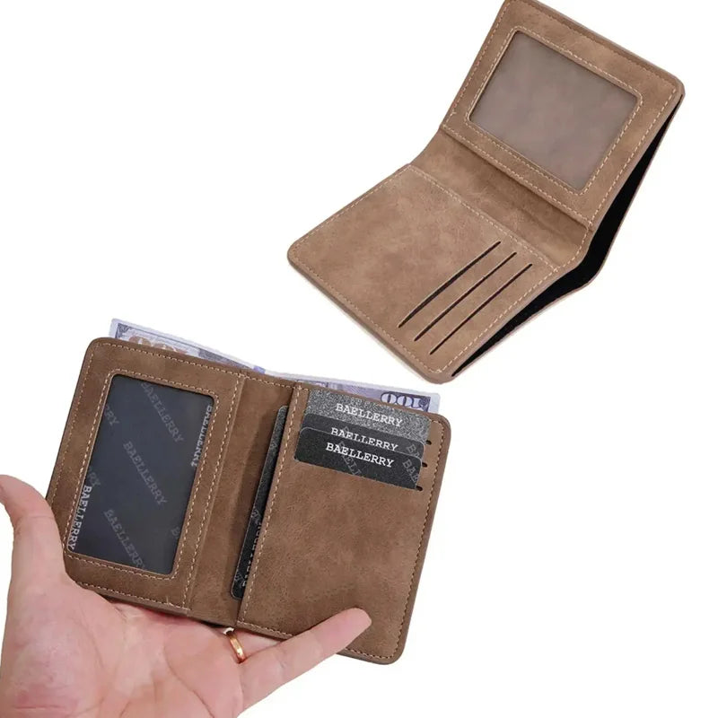 Thin Sanded Leather Multi-Card Driver's License Card Holder Simple