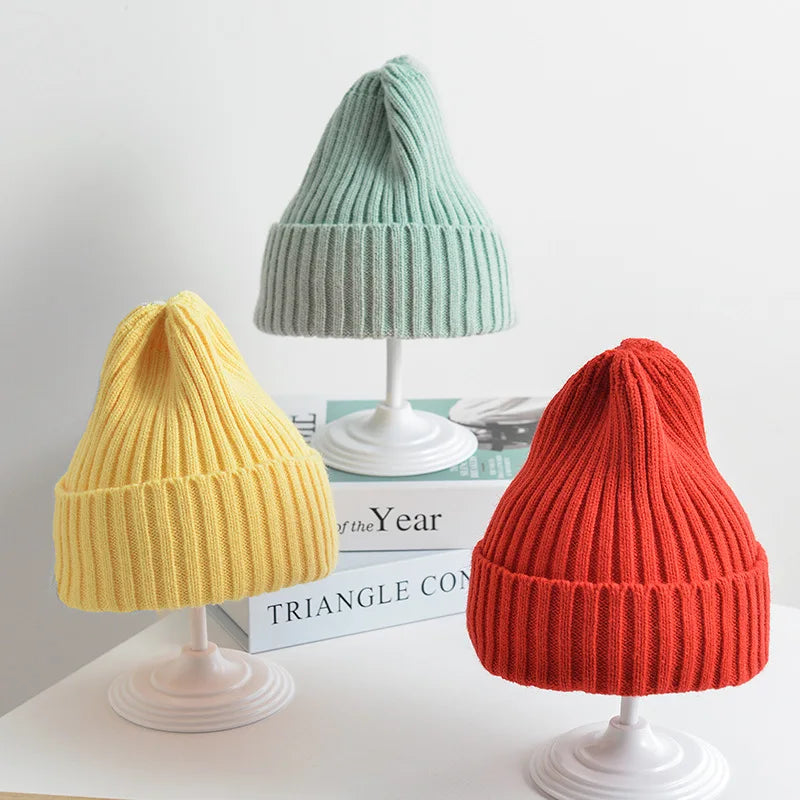 Autumn Winter Baby Hats for Newborn Boys Crochet Bonnet Toddler Girl
