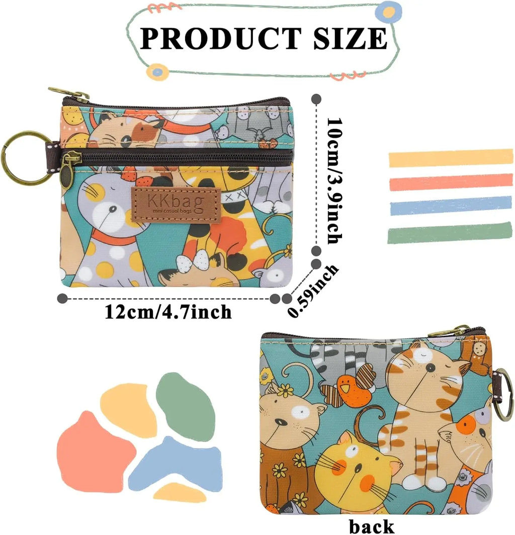 Cute Animals Wallet Zipper Purse Cartoon Small Coin Purse Lightweight