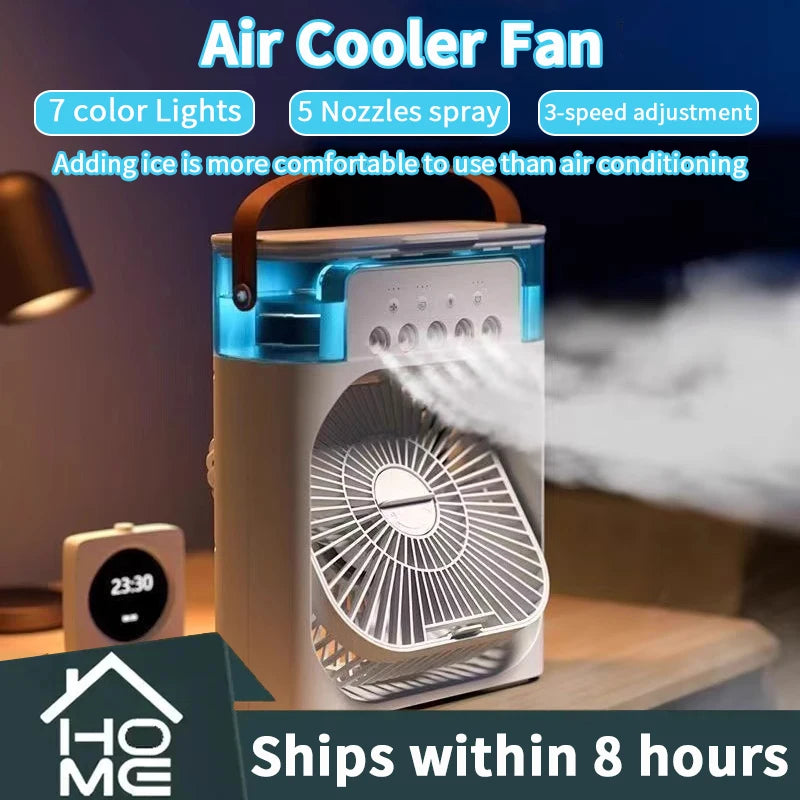 New 3 In 1 Fan AIr Conditioner Household Small Air Cooler LED Night