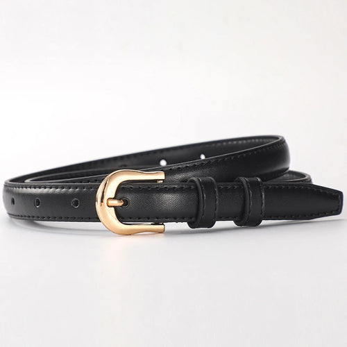 New Fashion Women's Thin Waist Soft Belt With Jeans Wide-leg Trousers