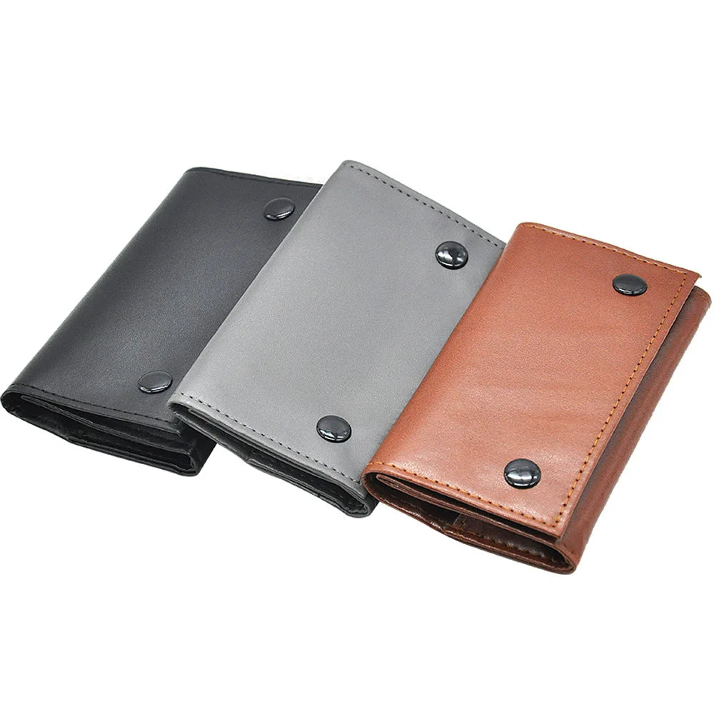 Portable PU Leather Pouch Storage Case – Compact Zip Bag
