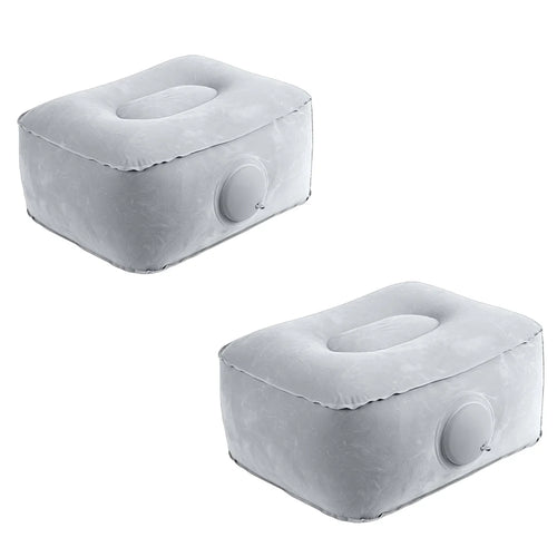 1/2pcs Inflatable Travel Foot Rest Pillow Adjustable Height Airplane