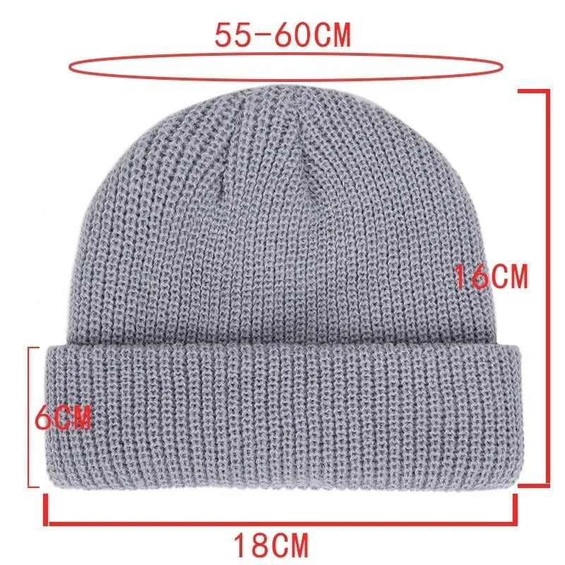 Knitted Hat for Men & Women Caps Wool Fashion Simple Warm Trend
