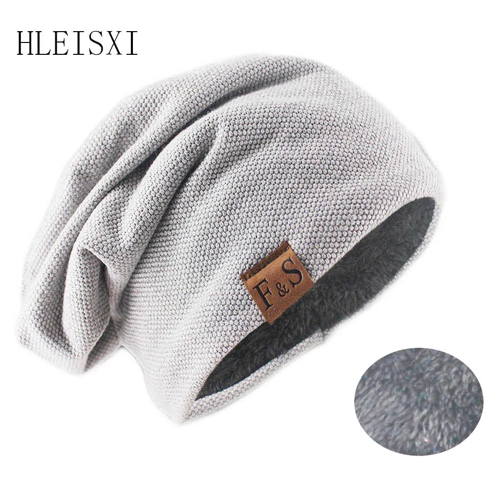 Fashion Bonnet Hat For Men And Women Autumn Knitted Solid Color
