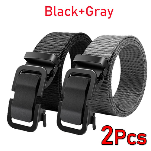 Men's Belt Tactical Full Metal Automatic Buckle Waist Belt Nylon