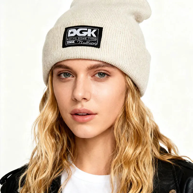 Knitted hat trendy letter pullover cap for men and women, outdoor warm