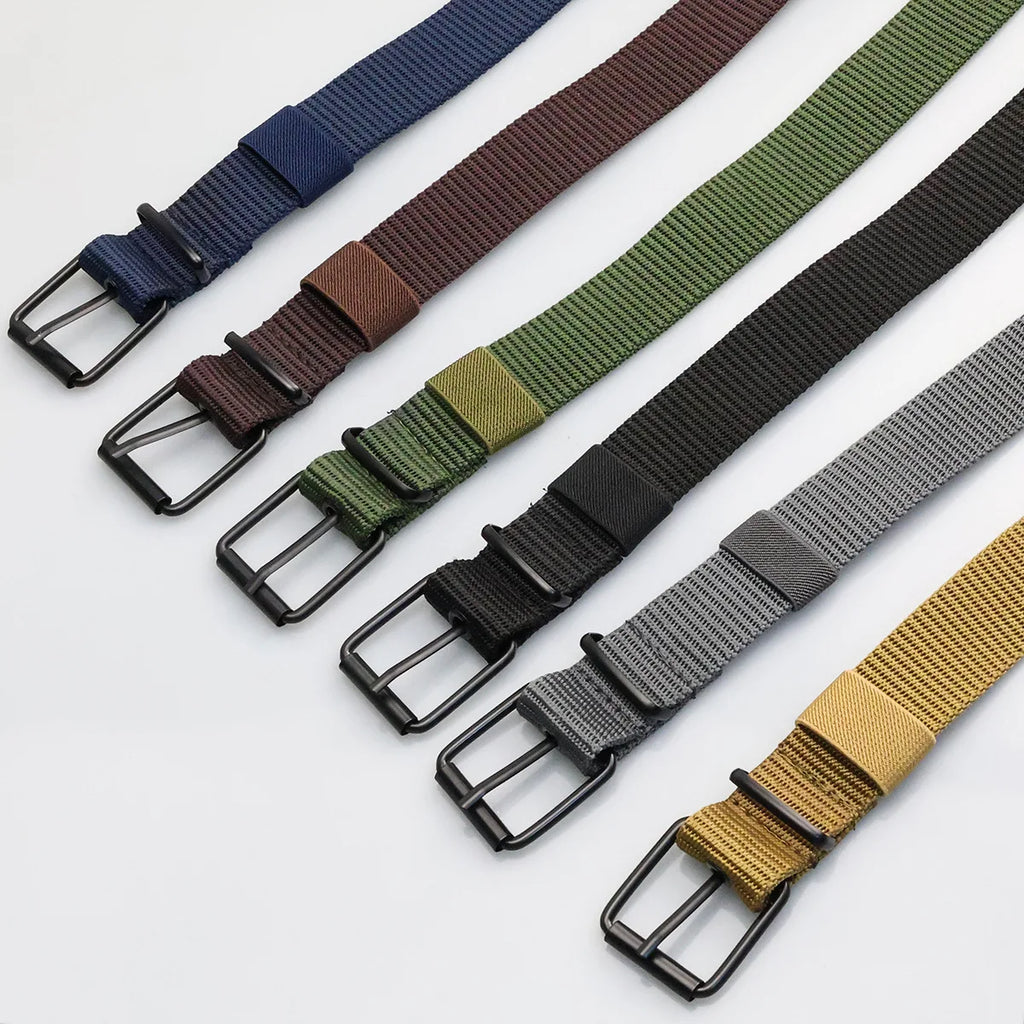 New Porous Pin Buckle Canvas Belts Men's Fashion Versatile Belt