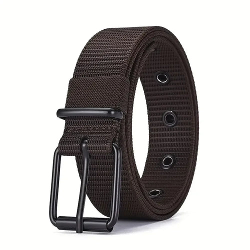 1pc Mens Durable Nylon Canvas Belt - Heavy-Duty Tactical Work Belt