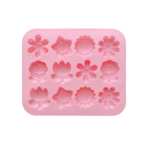 1pc Mini 12 cavity 6 small flower shaped candy chocolate cookies