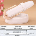 Women's Trousers Belt PU Leather Trend White Belt Fashion High Quality