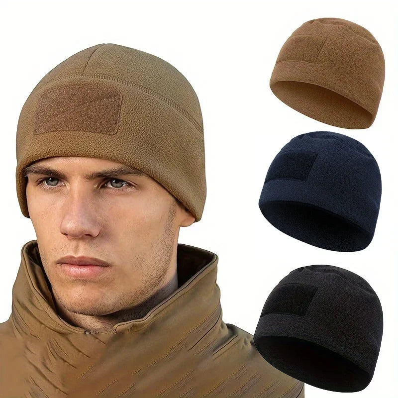 Windproof Tactical Beanie - Thick, Warm Knit Hat for Outdoor
