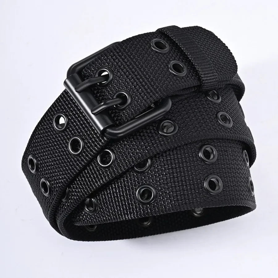 New Men Breathable Nylon Fabric Belt outdoor Belt Pin Buckle