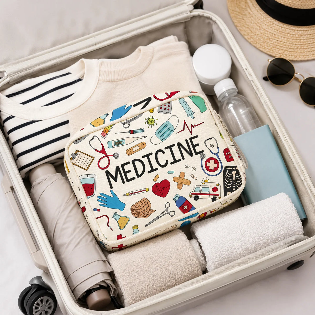 1PC Large Capacity Medicine Bag Travel Portable Medical Bag Home