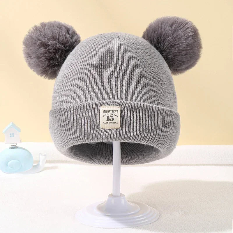 Children's Caps Baby Wool Hat Children's Thick Hats Warm Earmuff