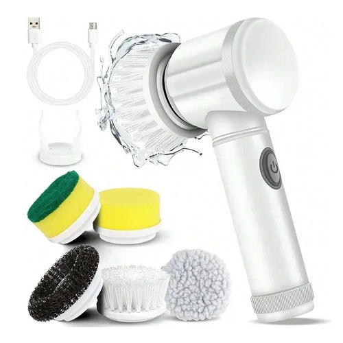 5-in-1 Electric Spin Scrubber Cleaning Brush for Bathroom Tile Bathtub
