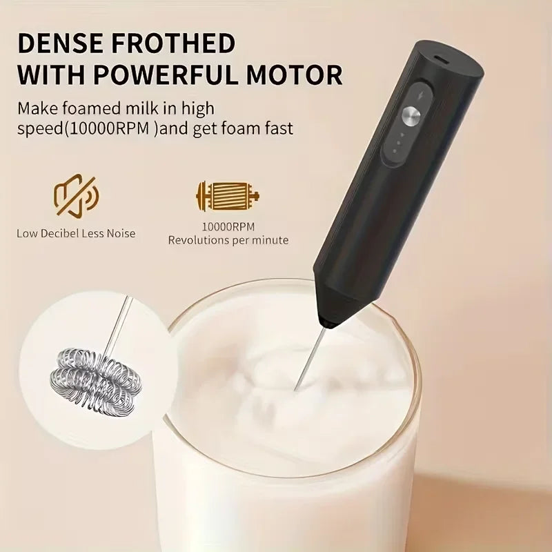 Electric Coffee Milk Foaming Mixer Coffee Creamer Whisk Handheld Egg