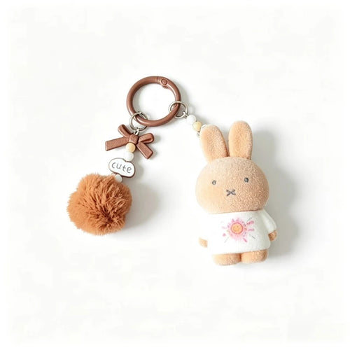 Miffy Cute Creative Fashion Plush Keychain Portable Decorative Rabbit