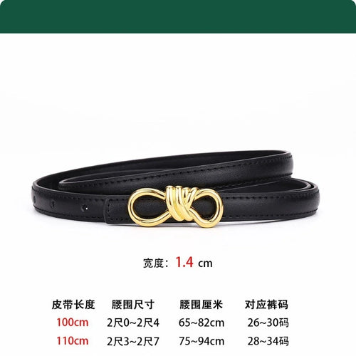 Ladies' Leather Belt with a Personalised Knot Dress and Trousers with