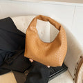 Women Classic Fashion Woven Embossed Hobo Soft PU Leather Small