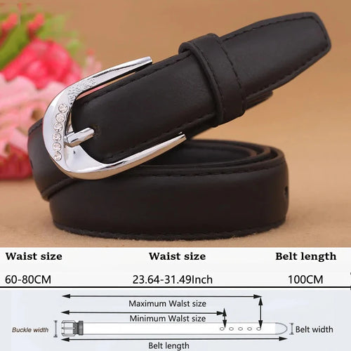 Women's Trousers Belt PU Leather Trend White Belt Fashion High Quality