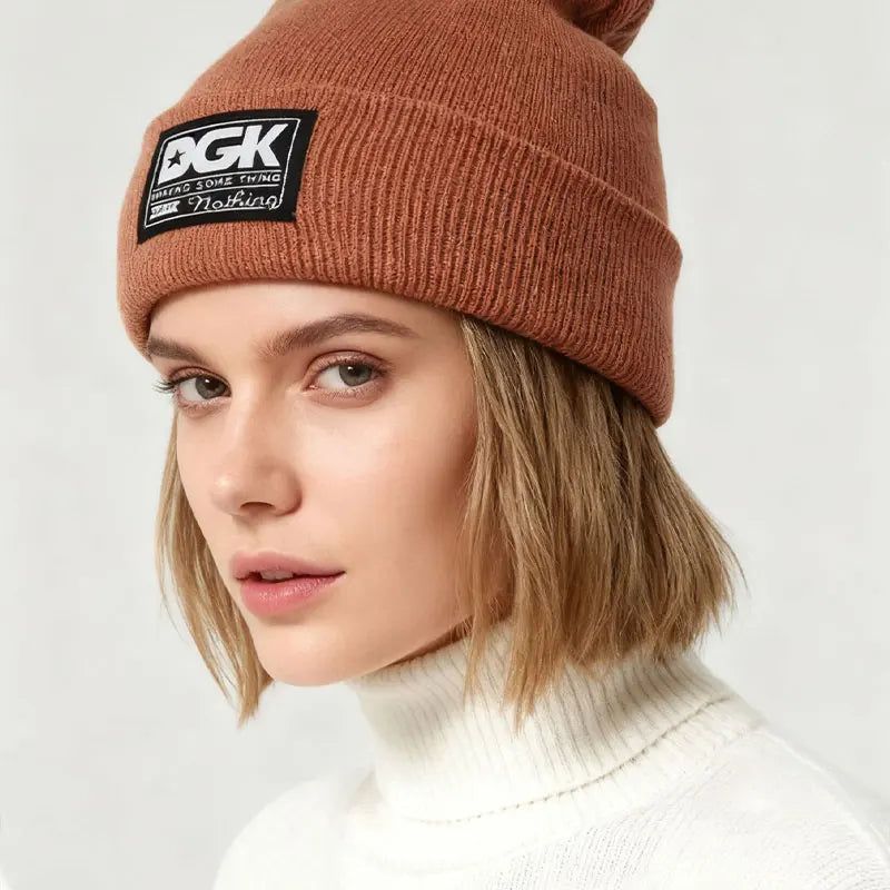 Knitted hat trendy letter pullover cap for men and women, outdoor warm