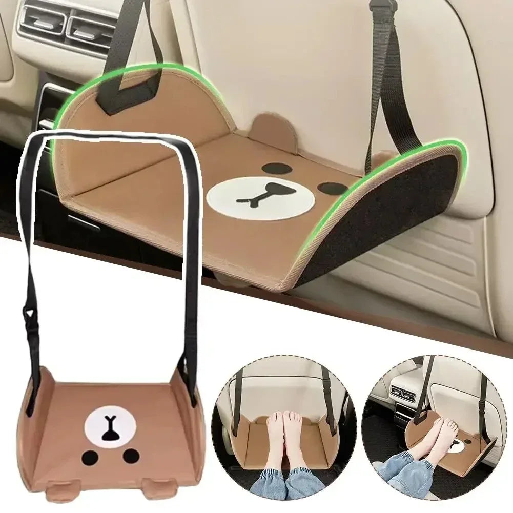 Portable Car Travel Foot Rest Mat Adjustable Backseat Suspension
