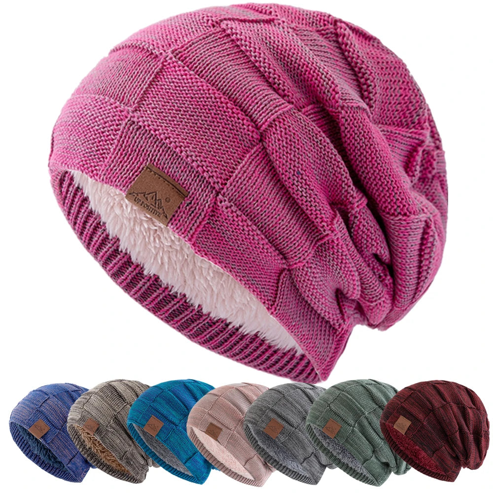 Women Winter Hats Slouchy Warm Beanie Fashion Female