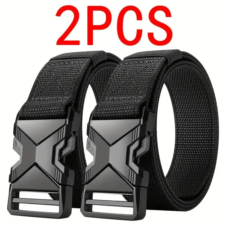 2PC Men Belt Army Outdoor Hunting Tactical Outdoor Mountaineering