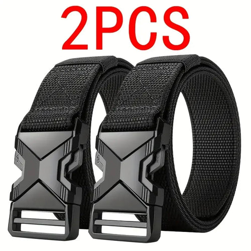 2PC Men Belt Army Outdoor Hunting Tactical Outdoor Mountaineering