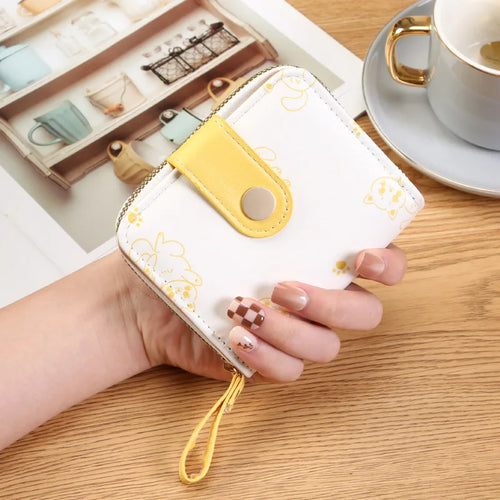 Japanese Cute Kitten Ladies Short Wallets Student Card Holder Bag with