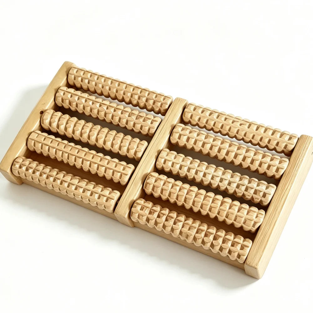 Wooden Foot Massage Roller Beech Wood Massager for Home Use Simple